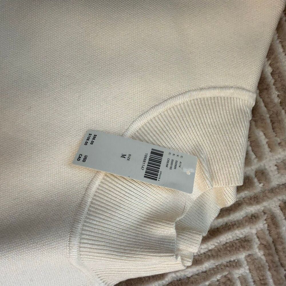 MAEVE SCALLOPED TURTLENECK SWEATER TANK TOP size medium $98 m10 - Picture 4 of 5